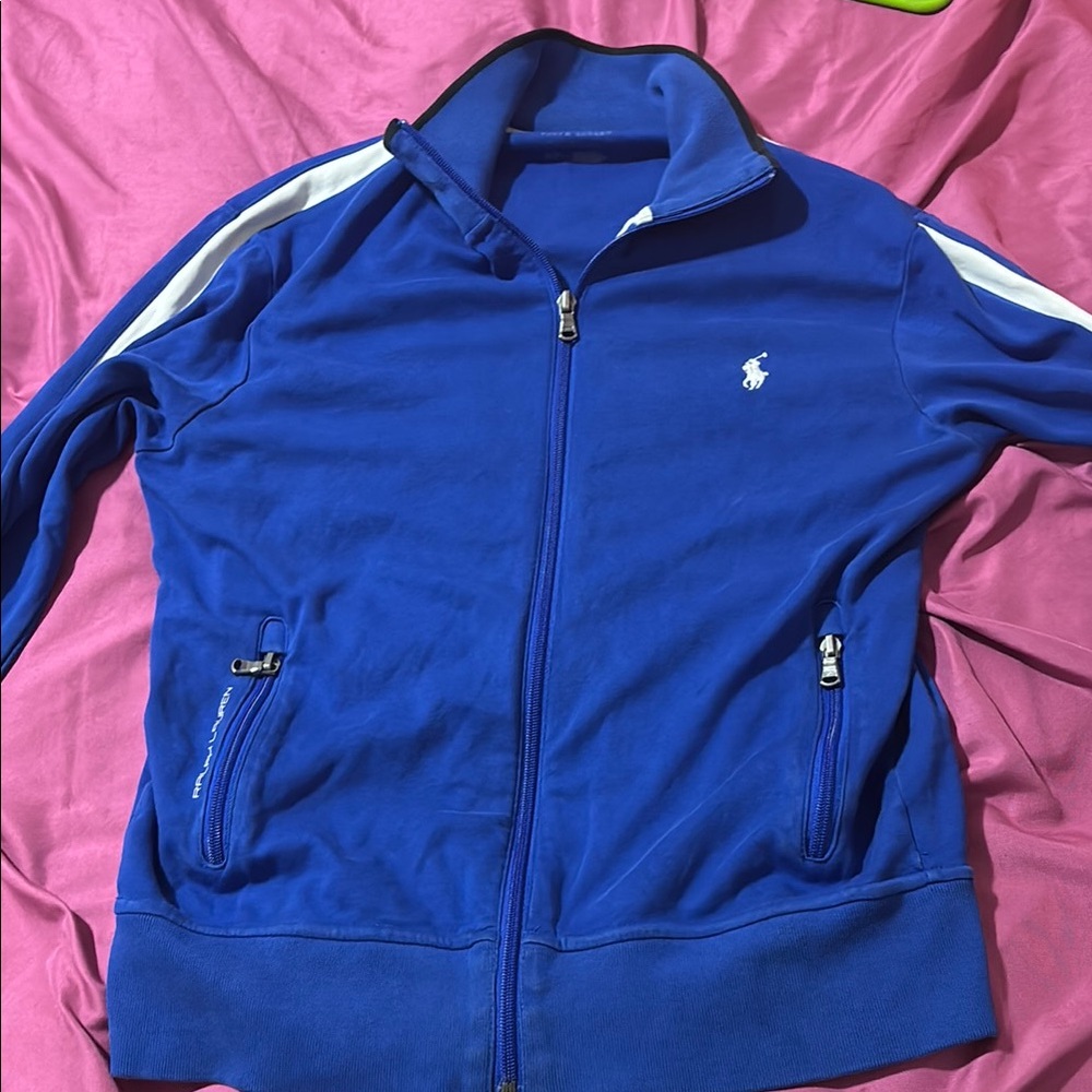 Polo by Ralph Lauren Blue and White Performance Jacket
